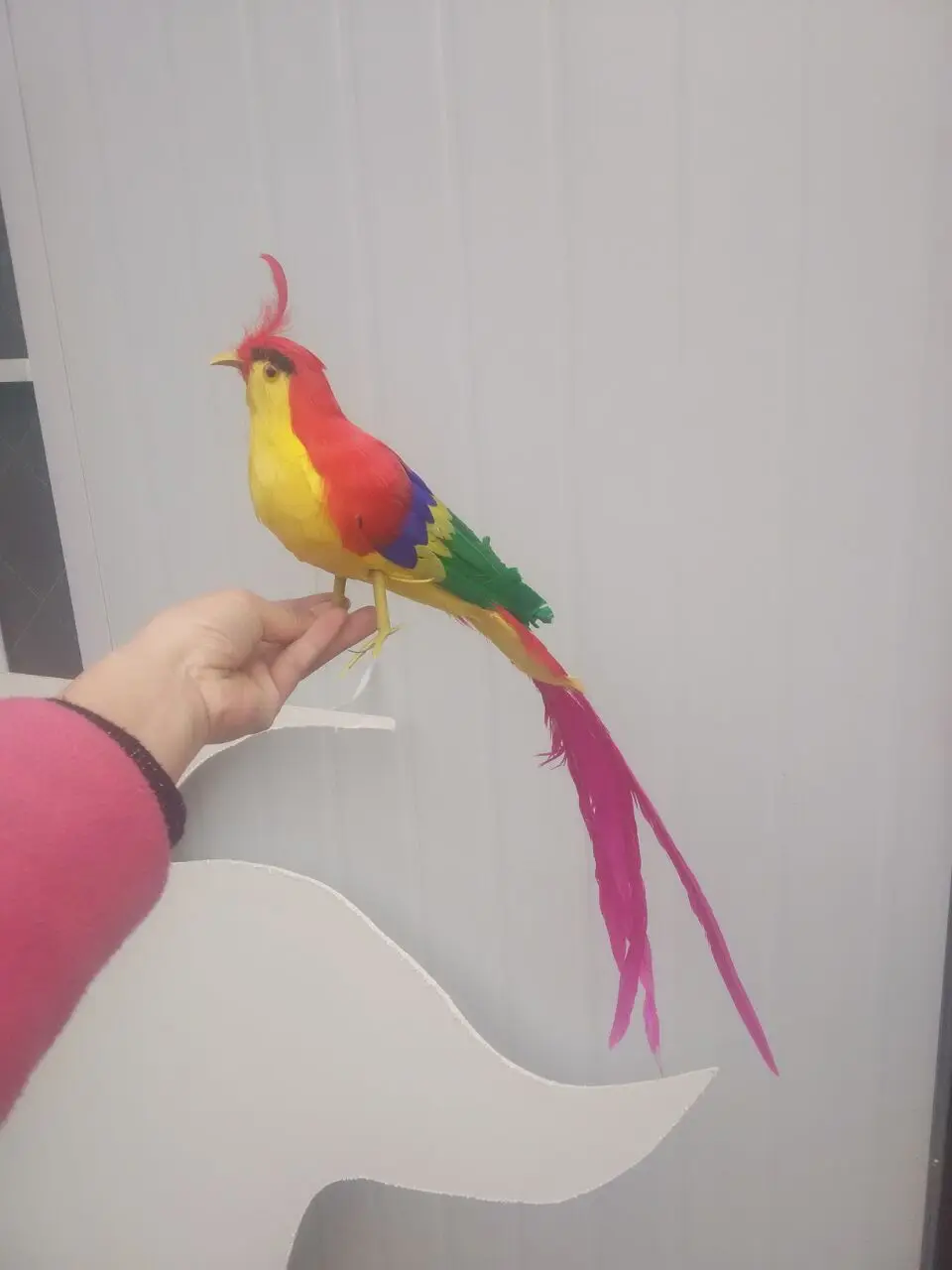 

beautiful simulation Phoenix toy lifelike colourful long tail bird gift about 50cm