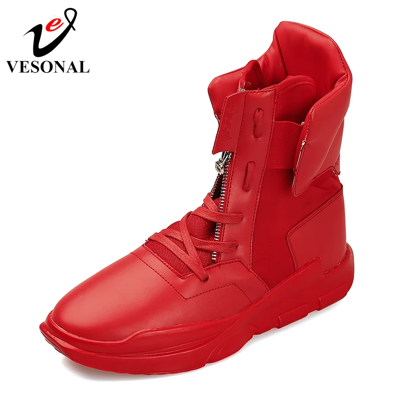 Sapatos Couro Black Calçados Moda Mid Para White Pu Walking black Adultos 2018 Boots Boots calf Inverno Masculinos Botas red Sneakers Homens Vesonal Boots De Patchwork Y69 FPn8WFH