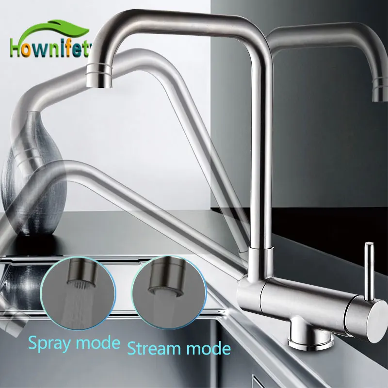 

Brushed one or two modes 360 degree Rotation Kitchen Basin Tap Hot Cold Crane mixer Folding inner window sink laundry