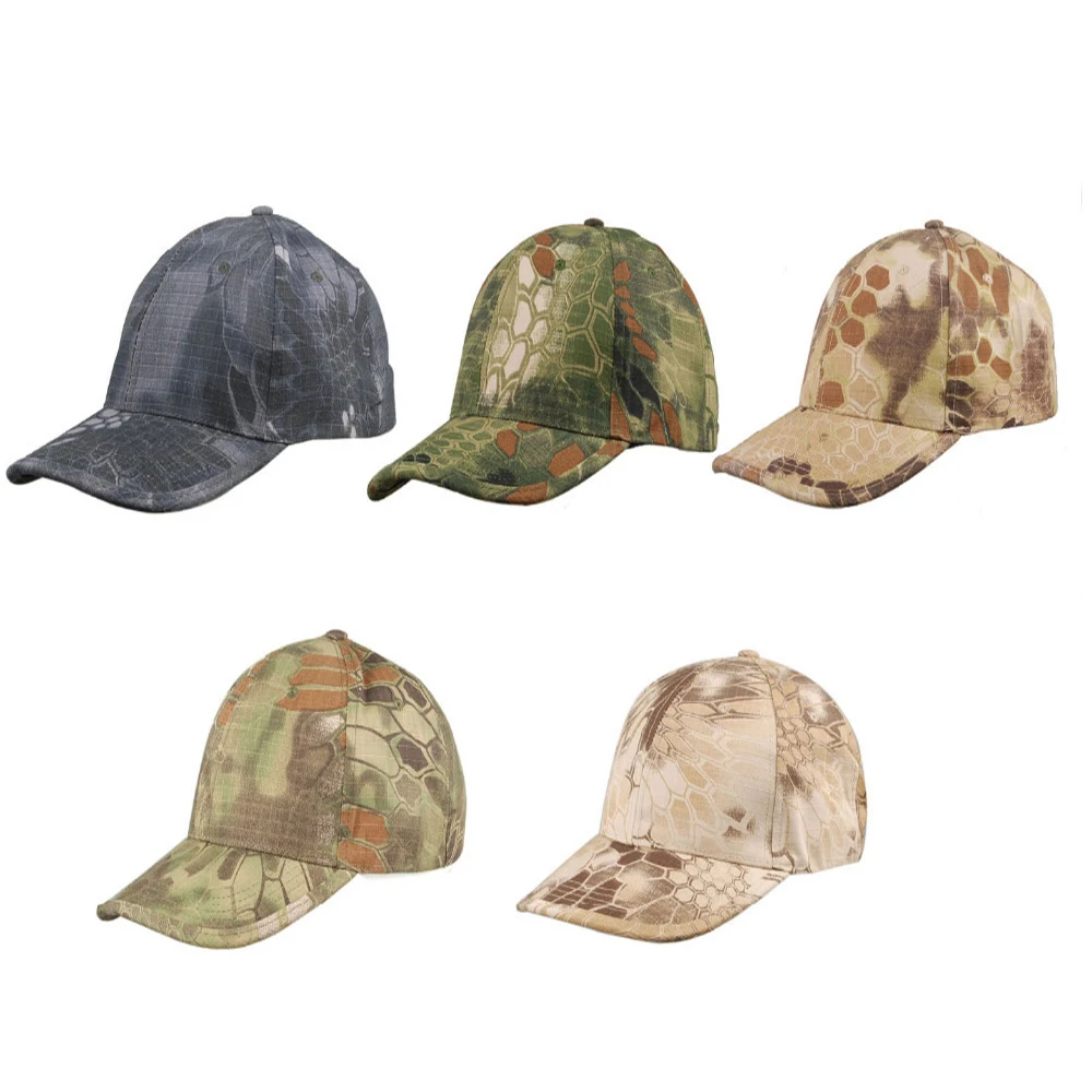 TACTICAL PAINTBALL RATTLESNAKE CAMO CAMPING BASEBALL CAP HAT MULTI