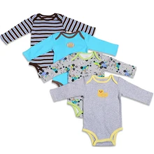 345PCS Cartoon Style Baby Girl Boy Winter Clothes Newborn Infant Body Bebes Baby Jumpsuit Ropa Next Long Sleeve Baby Bodysuit