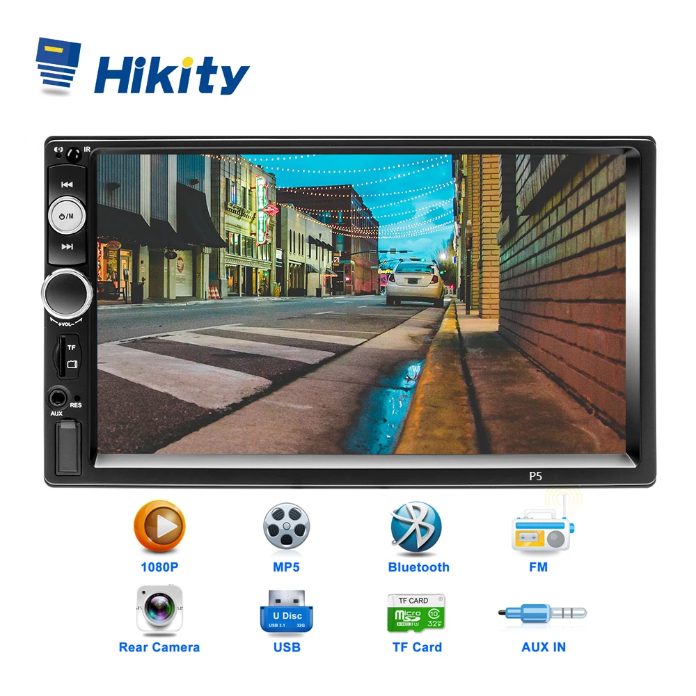 

Hikity 2 din Car Radio 7" MP5 Player Touch Screen Digital Display Bluetooth Multimedia USB/DVR/FM/mirror link 2din Autoradio