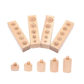 

Montessori Educational wooden toy cylinder socket