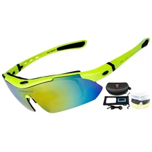 Professional Cycling Eyewear UV400 Polarized Cycling Glasses Bike Bicycle Glasses Sunglasses Gafas Cicismo Goggles 5 Lens