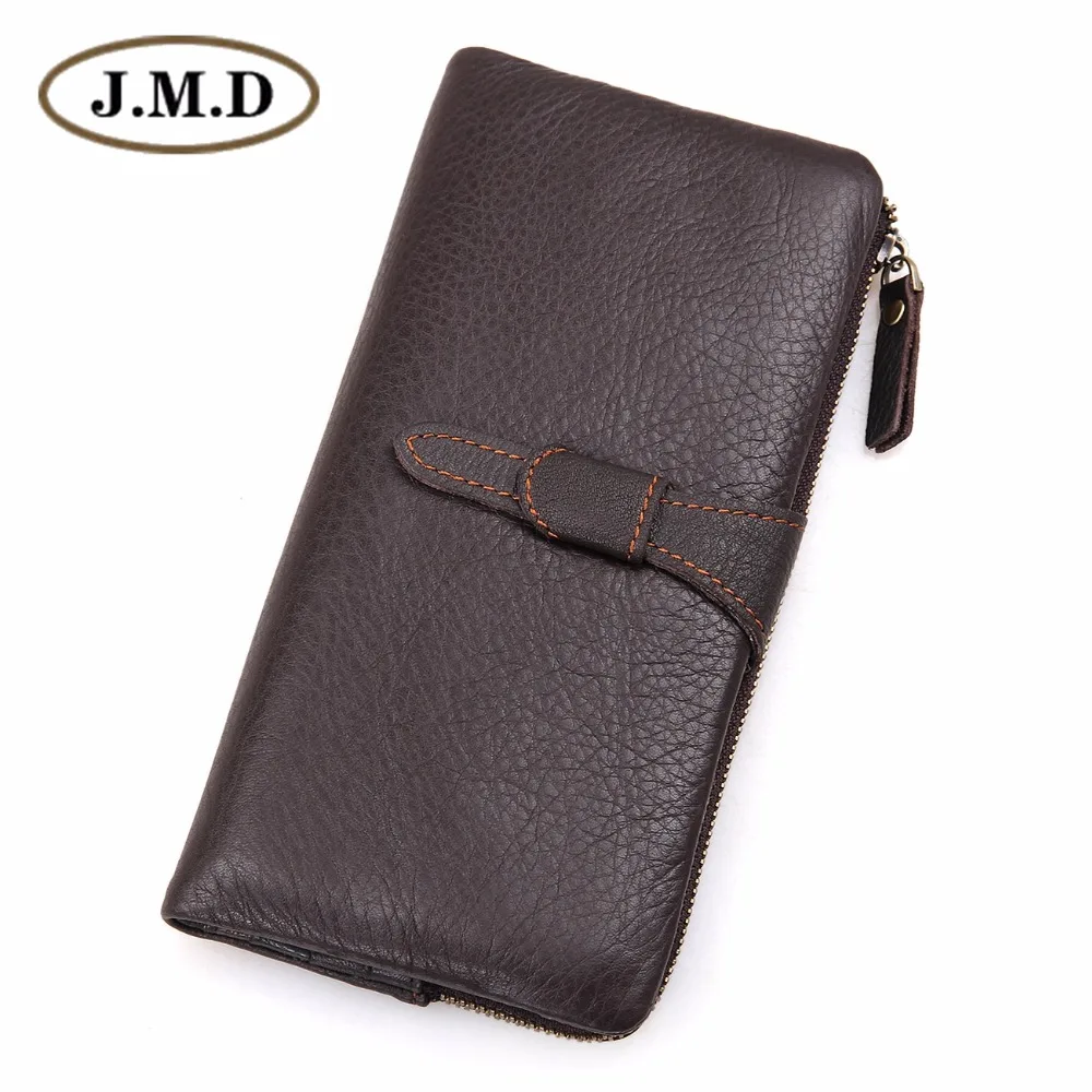 

J.M.D Long Style Men's Wallet High Quality Real Leather Business Wallet Money Purse 8139C