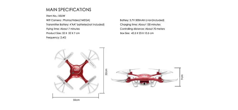 Новейшая модель; SYMA X5UW& X5UC Дрон 720P WI-FI с видом от первого лица 2MP HD Камера вертолет высота удерживайте один ключ Land 2,4G 4CH 6 оси Квадрокоптер с дистанционным управлением