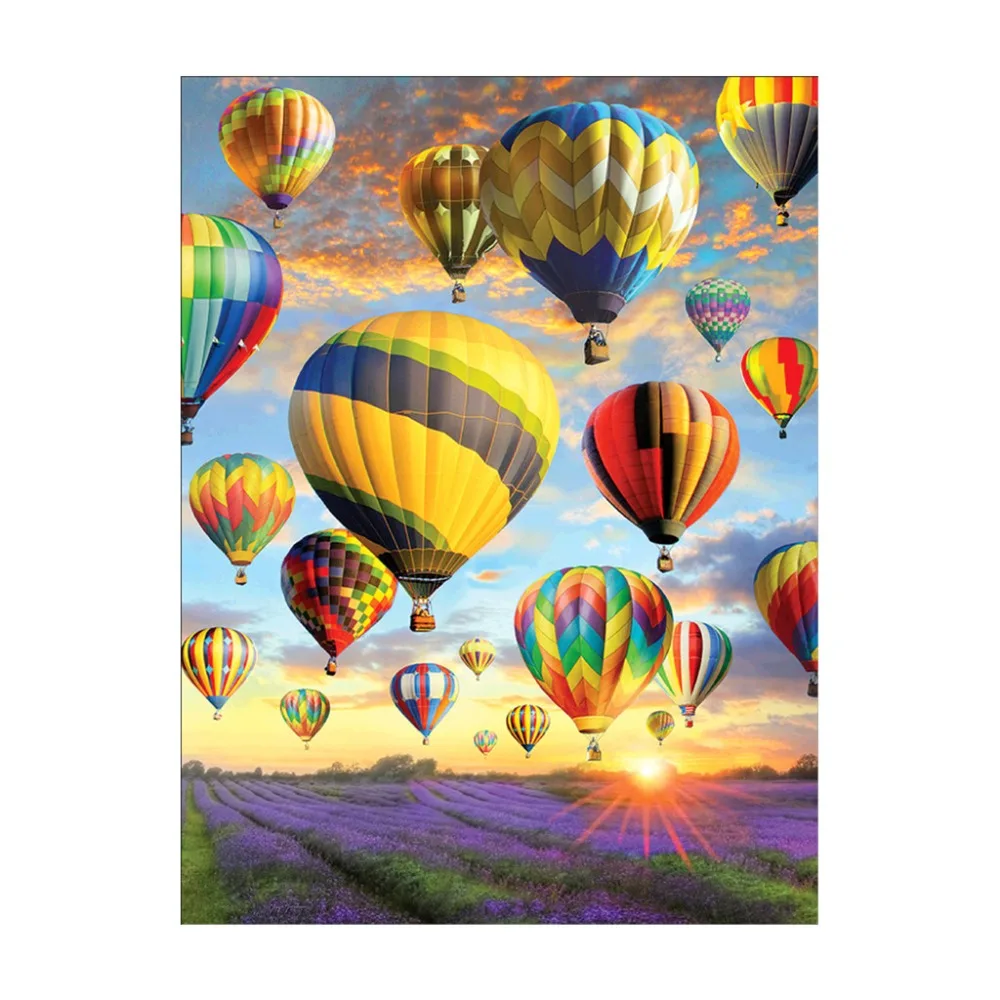 

Omnidirectional/round diamond 5D DIY diamond painting "Color hot air balloon" 3D embroidery cross stitch mosaic decoration