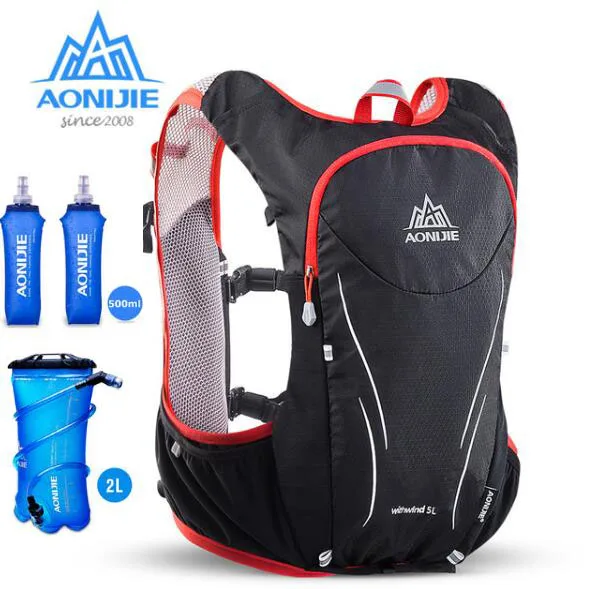 

AONIJIE 5L Upgraded Outdoor Sports Backpack Women Men Marathon Hydration Vest Pack Cycling Hiking Running For 2L Water Bladder