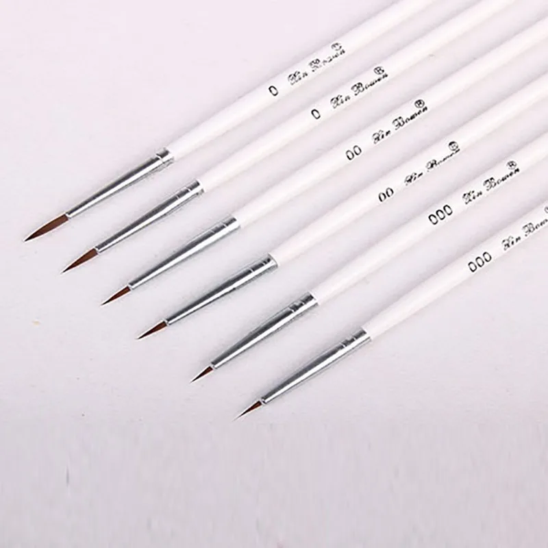 

6 Pcs/Set Fine Hand-painted Hook Line Pen Round Tip Watercolor Drawing Brush Pen Student Stationery Art Supplies