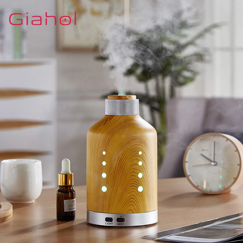 

Ultrasonic Air Humidifier Wood Color Light Essential Oil Diffuser Humidificador Home Purifier Aroma Diffusor Anion Mist Maker