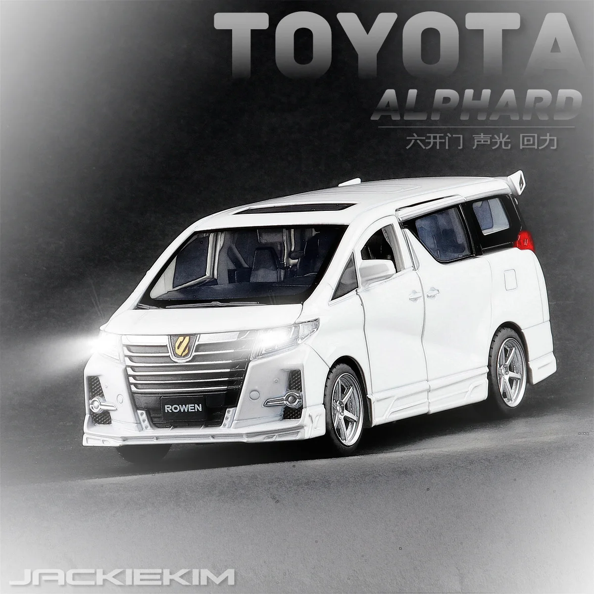 6 шт./партия JK 1/32 масштабная модель автомобиля игрушки TOYOTA Alphard Rowen MPV звук и свет литье под давлением металлический оттяните автомобиль модель игрушки