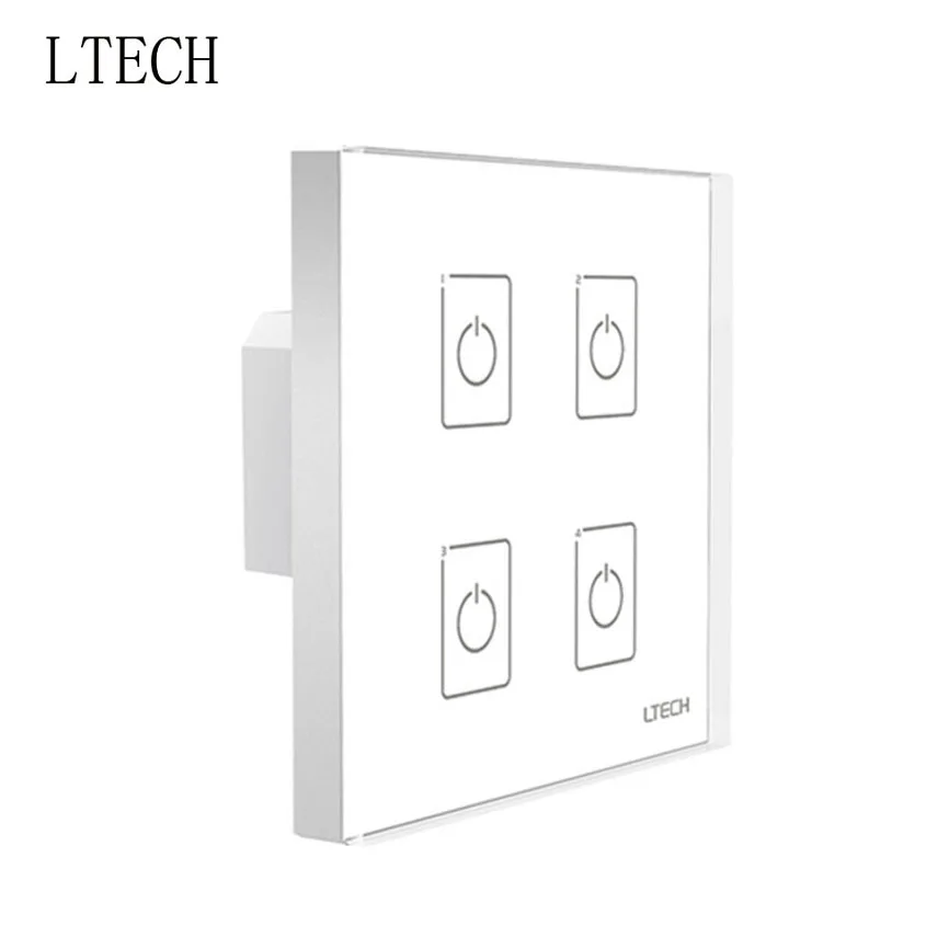 

LTECH Dali Touch Panel EDA4 Wall Mount DALI Led Dimmer 4 Channel Control On/Off Switch Dimmer LED Controller