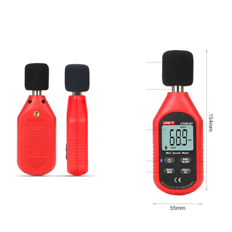 

UNI-T UT353BT Sound Level Meter Digital Bluetooth Noise Tester 30-130dB Decibel from UNI-T original factory UT353