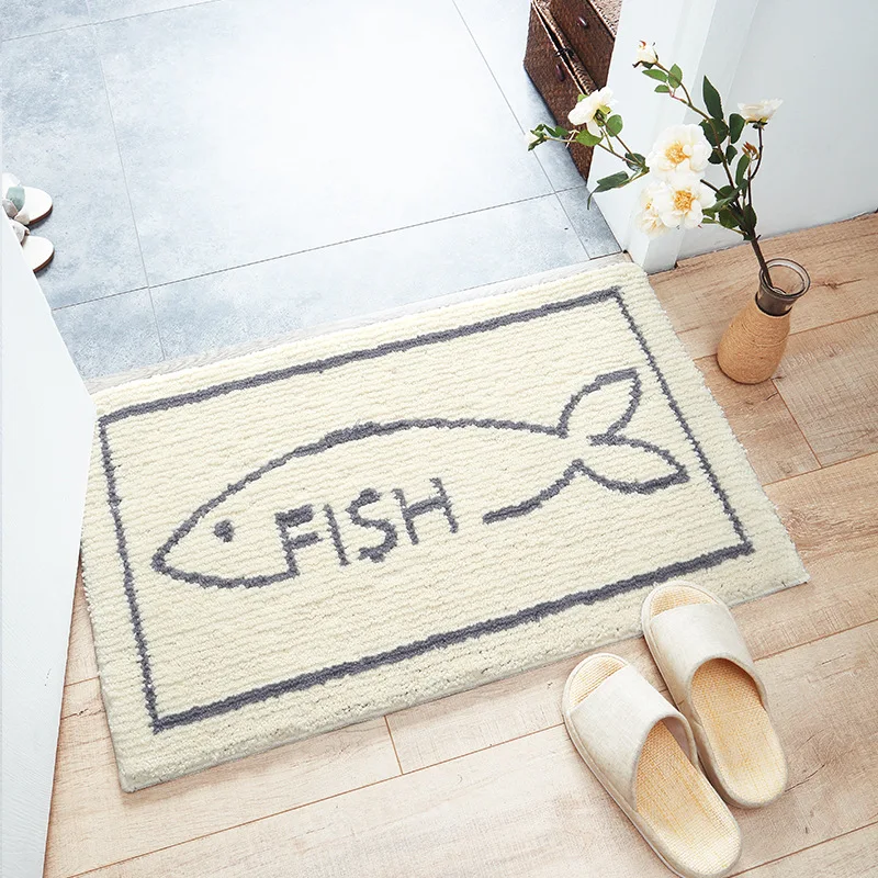 Cat Fish Dog Entrance Mat Waterproof Anti-Slip Doormat Carpets Bedroom Rugs Decorative Stair Mats Home Decor 45*65cm,50*80cm,