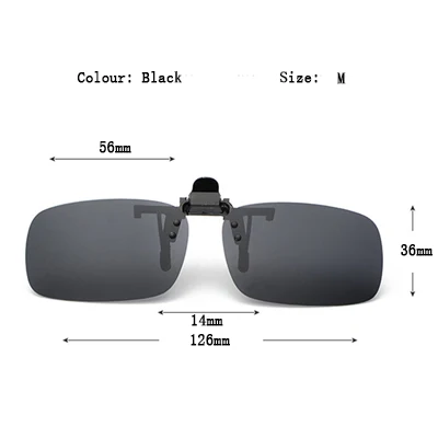 Поляризационные солнцезащитные очки с зажимом для езды на велосипеде велосипедные очки для вождения ночное видение линзы солнцезащитные очки мужские анти-UVA UVB для мужчин женщин - Цвет: Black Size M
