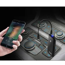 Беспроводной V4.2 Bluetooth автомобильный комплект 2 в 1 передатчик приемник адаптер стерео 3,5 мм аудио Музыка для автомобиля Наушники Телефон ТВ ПК