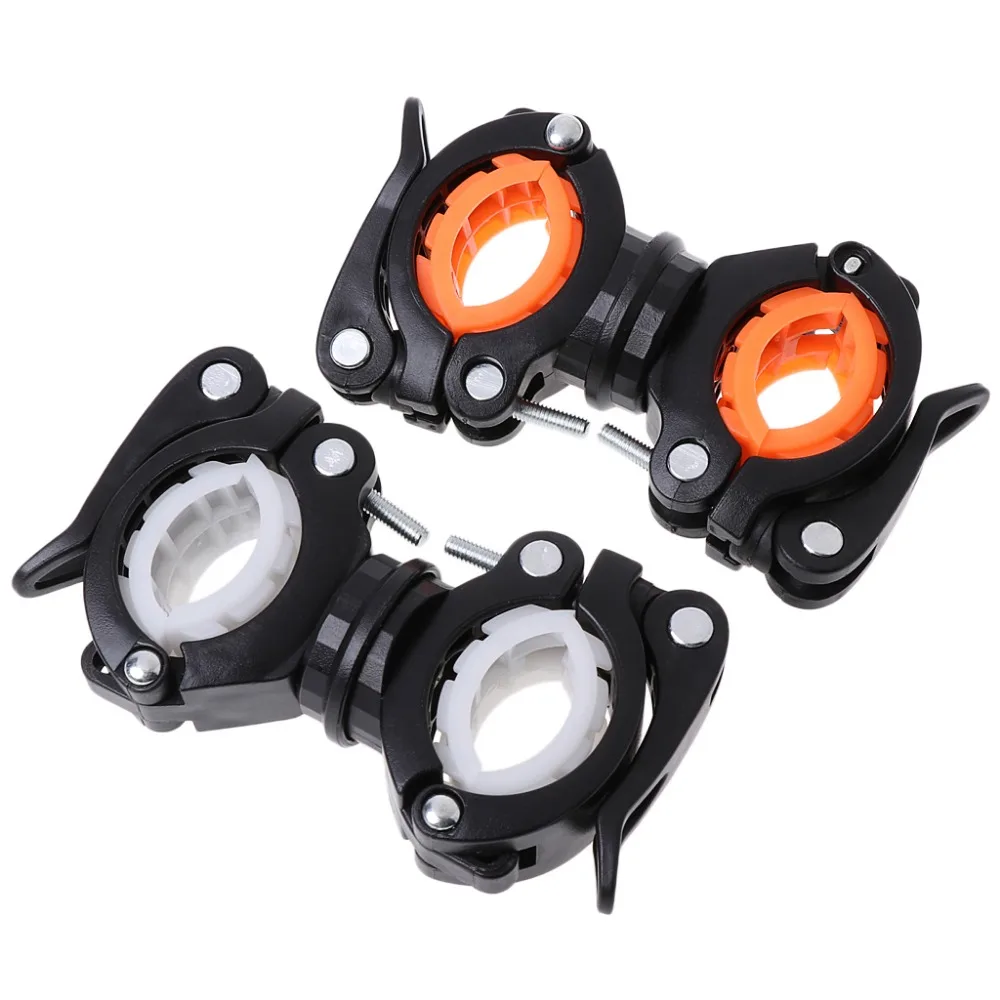 Sale 360 Degree Rotation Cycling Bike Bicycle Flashlight Torch Mount LED Head Front Light Holder Clip Bicycle Accessories 3