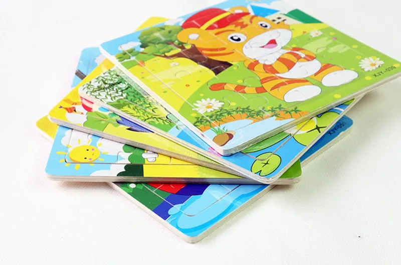 

Cute Wood Puzzle Animal Squirrel Panda Bear Elephant Giraffe Cock Sheep Cartoon Jigsaw Educational DIY Toys For Children Puzzles