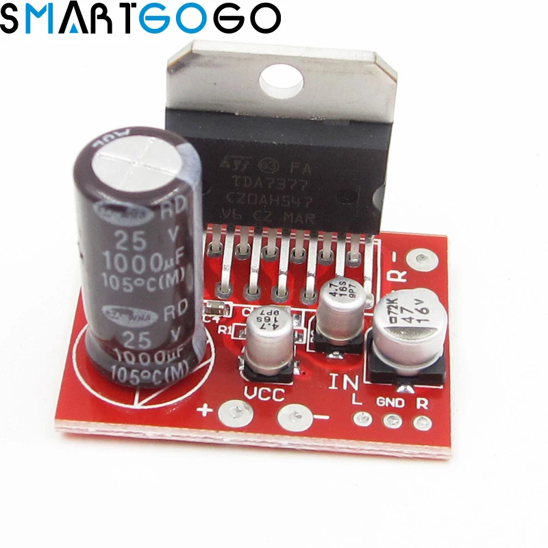 

Mini TDA7377 DC 12V 9V-16V Dual Channel Stereo 35W*2 Audio Power Amplifier effect over TDA7375 TDA7297