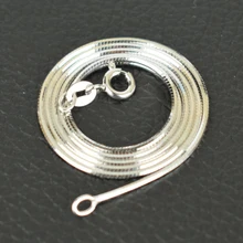 Чистое 925 пробы Серебряное итальянское штампованное тонкое 0,65 мм ожерелье с цепочкой в виде змеи для кулонов очаровательное модное ювелирное изделие для женщин и девушек