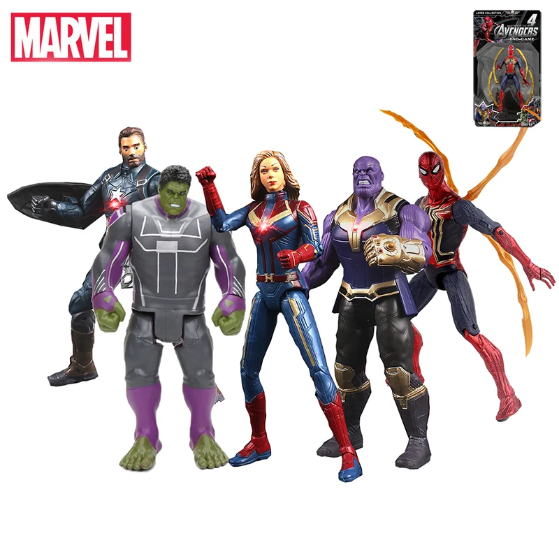 

Marvel Avengers 4 Endgame Action Figure Toys Thanos Spiderman Iron Man Thor Wolverine Model Doll Toy Joint Movable Original Box