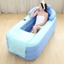 Простая Ванна складная надувная ванна для взрослых лежа Толстая пластиковая Ванна домашняя Ванна бочка большая