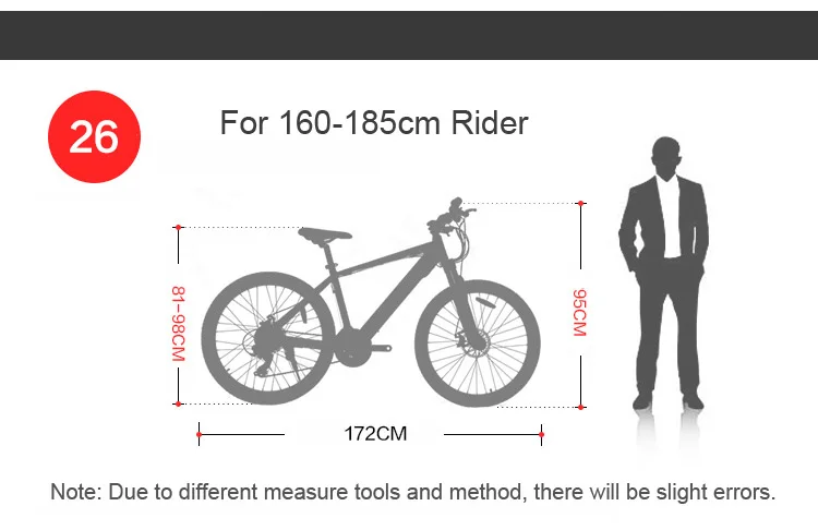 Flash Deal G8 26 inches Hidden Battery Electric Bicycle, 48V 350W, Aluminum Alloy Frame, Disc Brake, 21 Speed E Mountain Bike 3