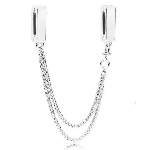 

925 Sterling Silver Reflexions Floating Chains Safety Chain Fits Original Reflexions Pandora Bracelet Diy Jewelry Making