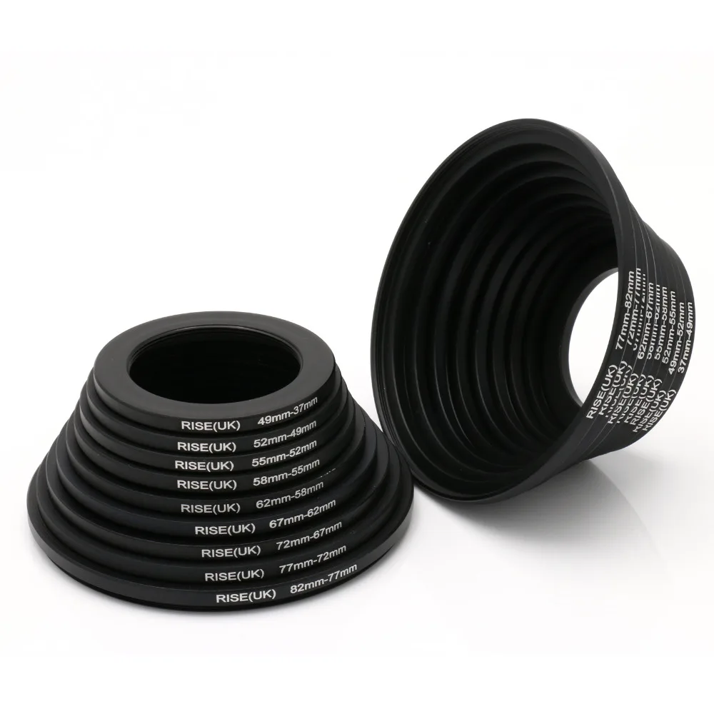 37-49 mm Anello adattatore step-up da 37 mm a 49 mm ND per Canon NEX M4//3 e per Nikon UV CPL 52//55//58//62//67//72//77//82 mm