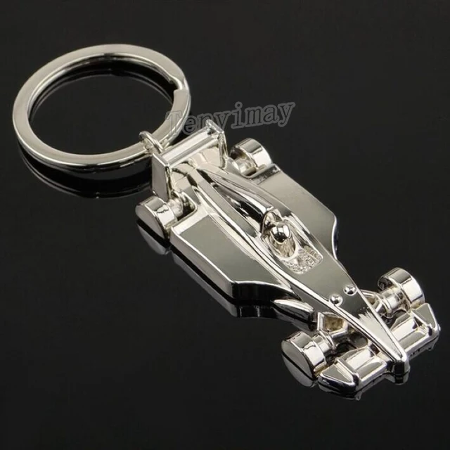 High quality F1 cars keychain free shipping, alloy racing cars keychain