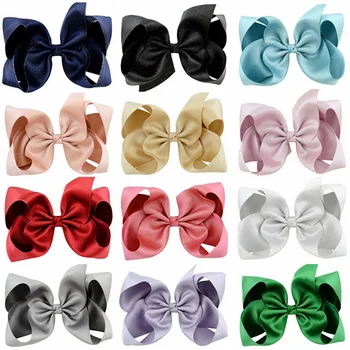 

12pcs/lot 6 Inch Bow Girl Headwear hairpin girls hair bow hair head dress hairpin Lovely Girl Hair Clip Accessories A36