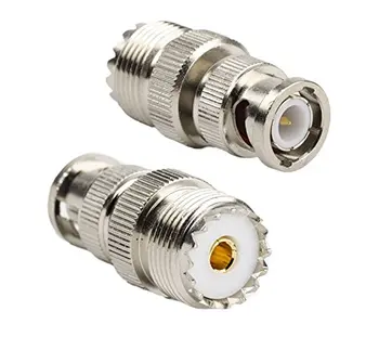 

50PCS UHF Female SO239 Jack to BNC Male Plug RF Coaxial Adapter Connector