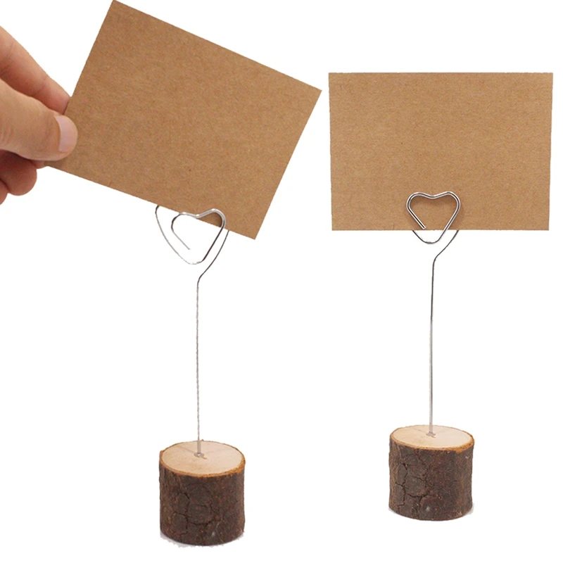

20Pc Veneer Stump Photo Note Clip Home Decoration Props Diy Wedding Seat Card Ornaments