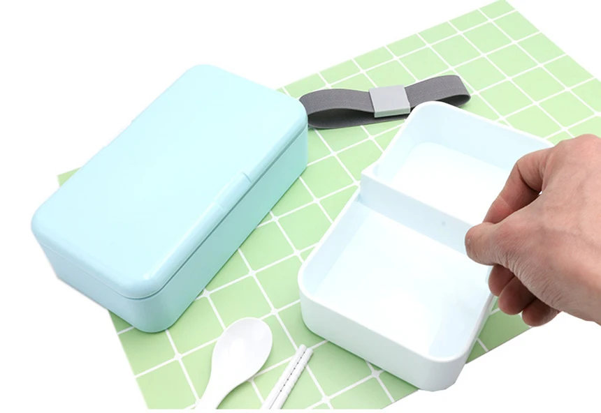 LIYIMENG 1200ml Double Layer Lunch Box Portable LunchBox For Kids Picnic Office Workers School Dinnerware Lunchbox BPA Free314