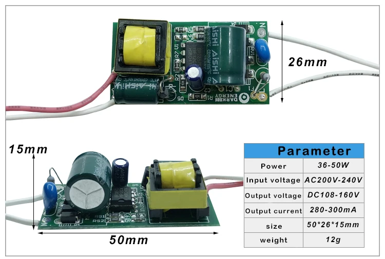 8-50 Вт Светодиодная лампа драйвер свет трансформатор вход AC175-265V адаптер питания 280mA-300mA ток для светодиодных точечных лампочек чип