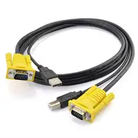 כבל מתאם VGA USB 2.0 באיכות הגבוהה כבל VGA Switch Ingelon KVM מפצל קופסא מתג מדפסת USB מתאם צג עכבר מקלדת מפתח USB (3)