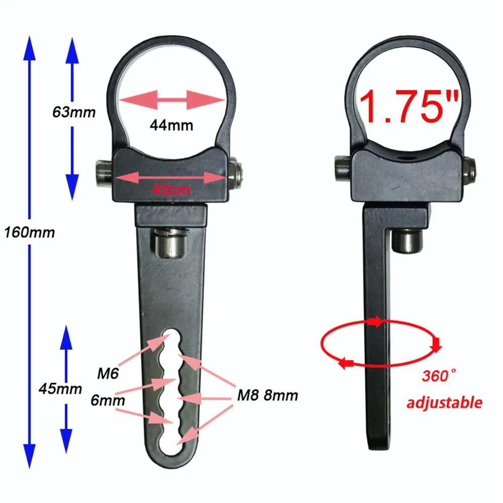 Universal Mount Bracket Tube Clamp Roll Cage Bumper Holder for Led Light Bar Led Work Driving Light 1 1.25 1.5 1.75 2 inch in Round Square Single Row Dual Row Straight Curved Barra ATV UTV Truck Pickup 4x4 4wd  (9)