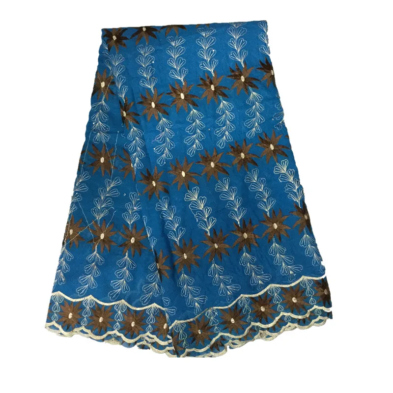 

Blue!2018 Nice Looking Fashion High Quality Nigeria Swiss Voile Lace Fabric African Swiss Cotton Voile Lace Fabric For Clothes
