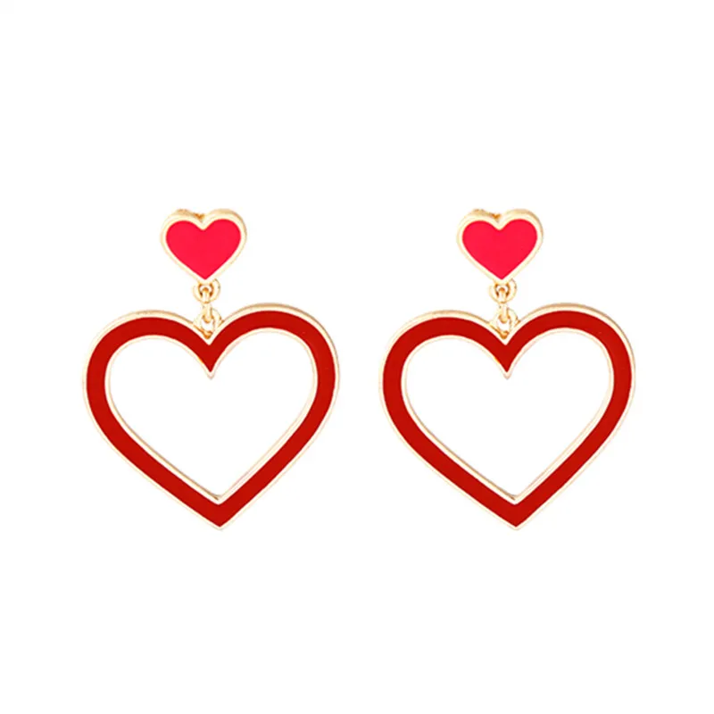 

Heart-shaped jewelry earring 2018 new stars stud earrings female temperament contracted joker character jewelry stud earrings