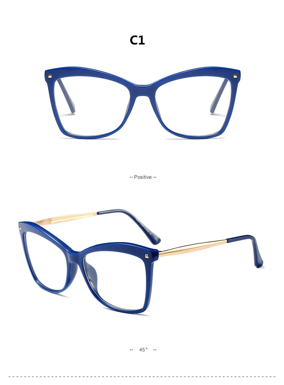 Бренд HUITUO дизайн оправа для очков в стиле ретро качество прозрачные оптические очки Nerd очки поддельные очки - Цвет оправы: C1