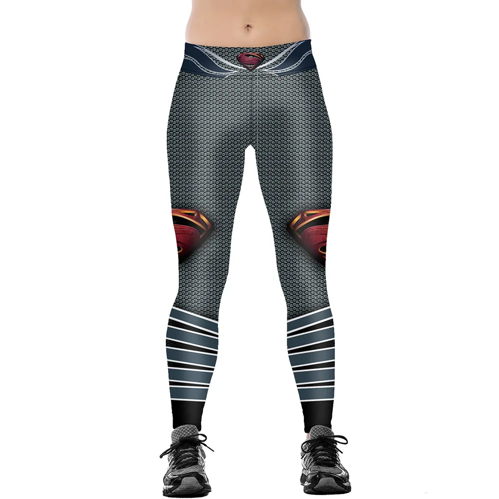 

Women Flexible Super Man Themed Print Tight Pants Workout Gym Training Running Yoga Sport Fitness Exercise Leggings Dropshipping