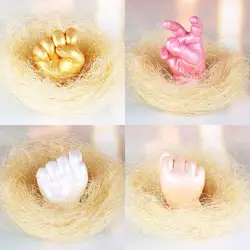 Детские след 3D руки и ног печати плесень порошок гипсовая отливка комплект ручной печати Keepsake подарок ребенка роста мемориал