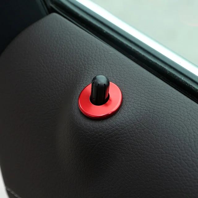 4pcs ABS Car Door Lifting Lock Ring Bolt Pins Decoration Cover Trim For Mercedes Benz C Class W205  E class W213 GLC Class