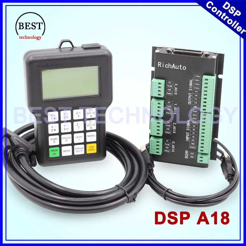 

Free Shipping! RichAuto DSP A18 4 axis controller Original A18 English Version Used for CNC router machine