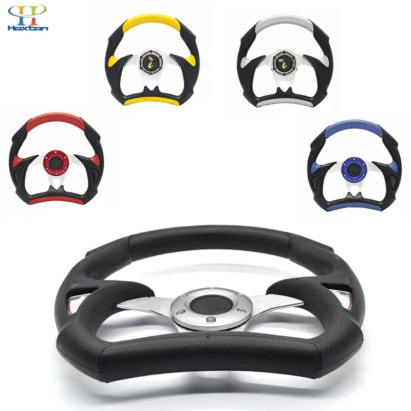 

Universal MOMO Steering Wheel 320mm(13inches)Racing Car PVC Modification Aluminum(silver yellow red blue black)