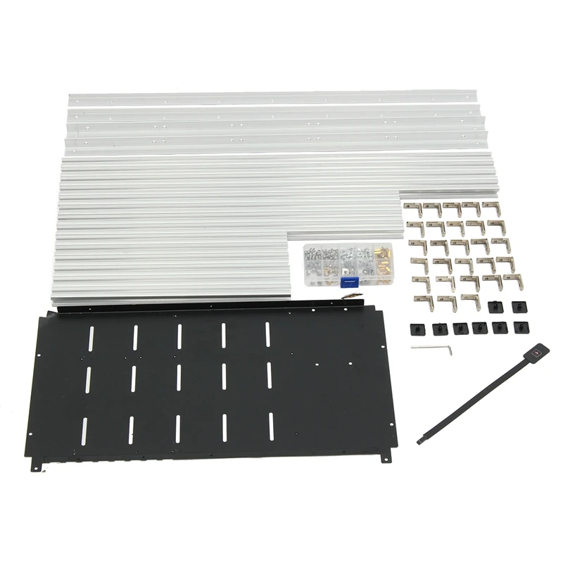 Open Air Mining Rig Stackable Frame Case Tower 10 LED Fans for 14 GPU ETH BTC Ethereum Computer Mining Frame Case Server Chassis