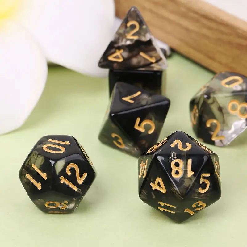 7 шт./компл. новые игровые игральные кости прозрачные модные кубики