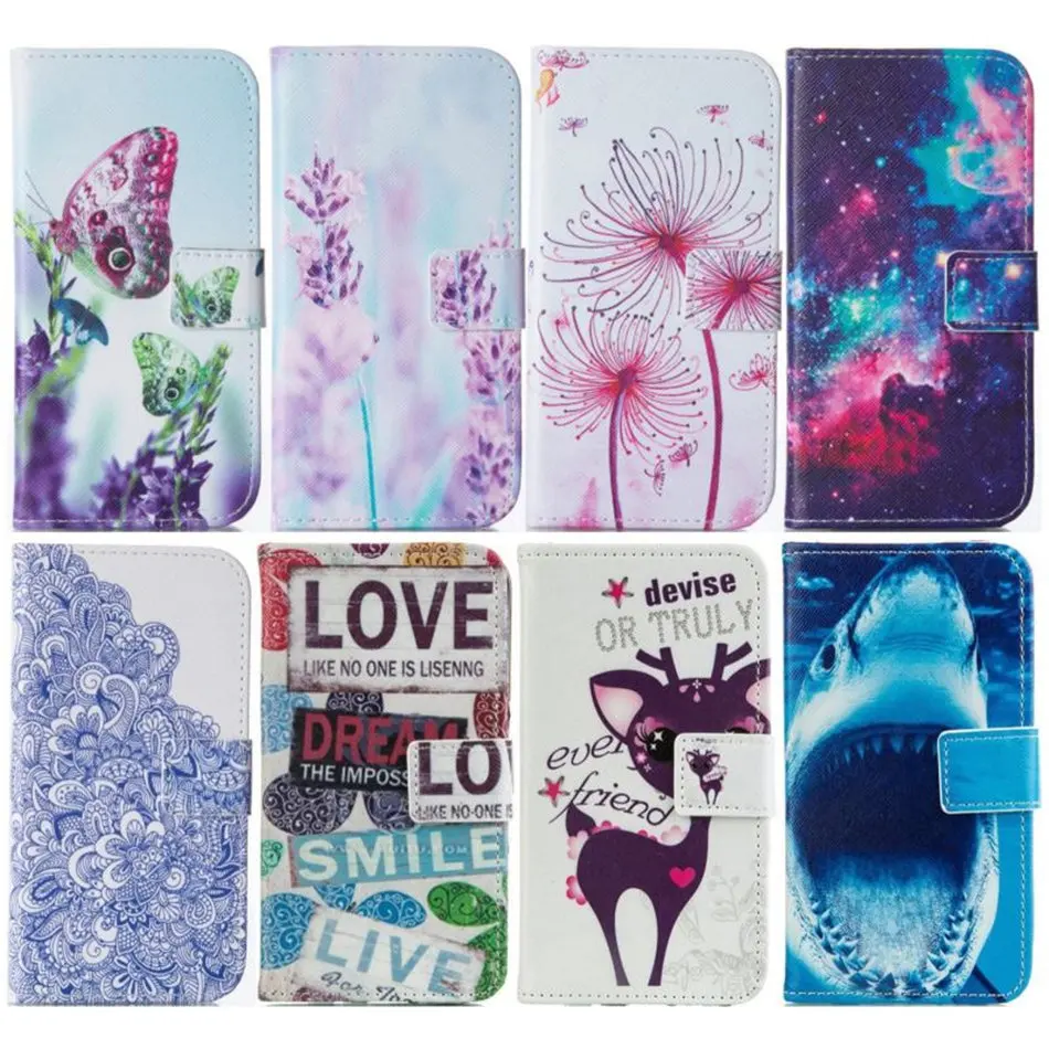 

Fashion Cover Case For Samsung Galaxy S5 i9600 Mini S5Mini G800 Flower Girl Koala Leopard Leather Wallet Flip Phone Fundas P23Z