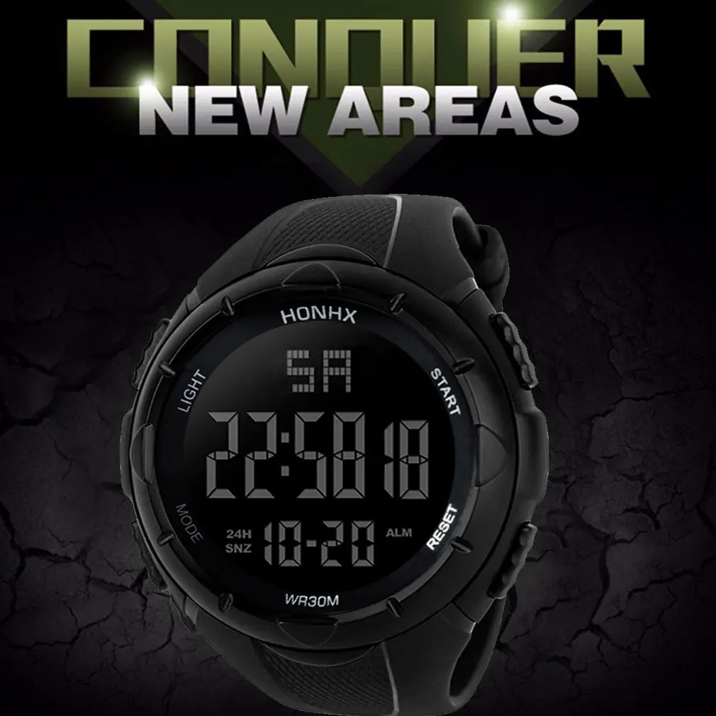 Men Boy Sports Watches LED Electronic Digital Watch 50M Waterproof Casual Outdoor Military Wristwatch Accurately Relogio