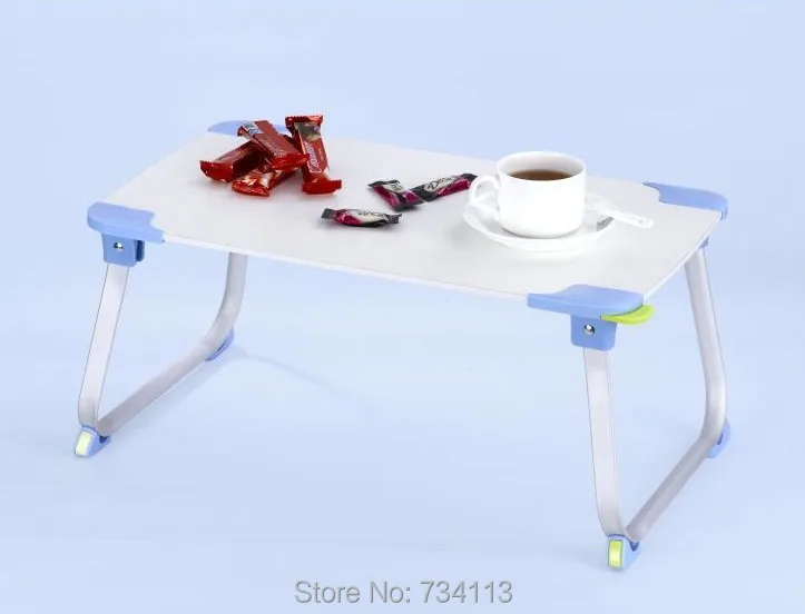 

Multifunctional Aluminum Alloy Folding small Table for Home Bed Laptop Coffee Tea Table Outdoor Table 50*30cm wooden color